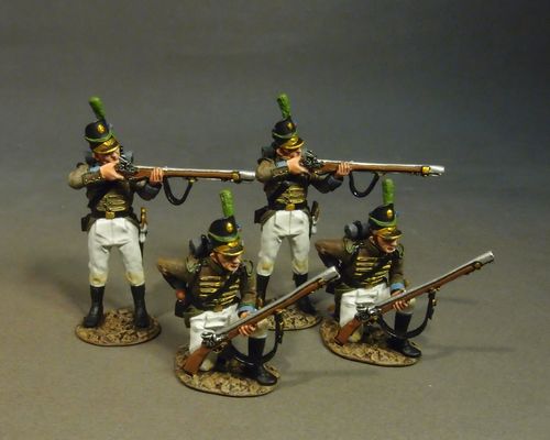 PORTUGUESE 1st CAZADORES, 1809 Loading and Firing #2, White Trousers (4pcs)
