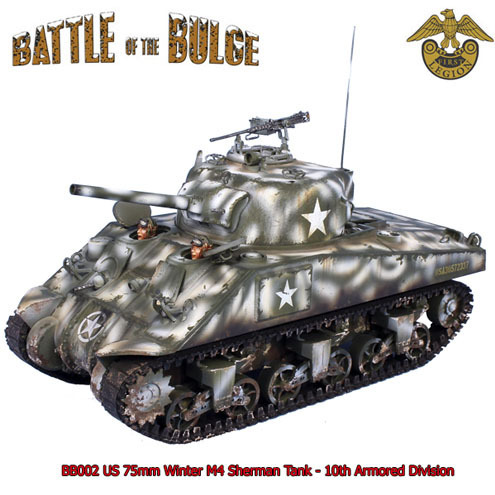 US 75mm Winter M4 Sherman Tank - 10th Armored Division