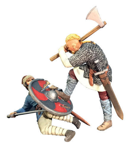 Overwhelmed Viking Striking Downed Saxon
