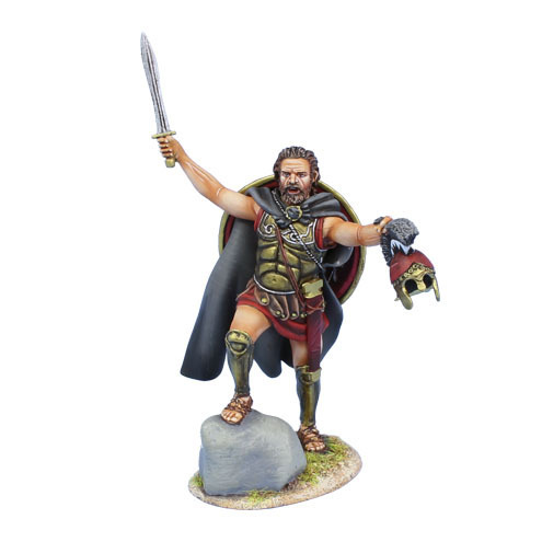Greek Hoplite with Raised Sword