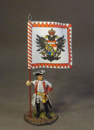 THE BATTLE OF LEUTHEN 1757 Roth Wurzburg Infantry Regiment, INFANTRY OFFICER WITH COLONEL’S FLAG