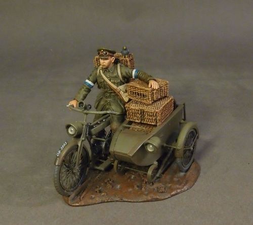 Royal Engineers Signal Service(RESS), DESPATCH RIDER WITH SIDECAR, (1pc)