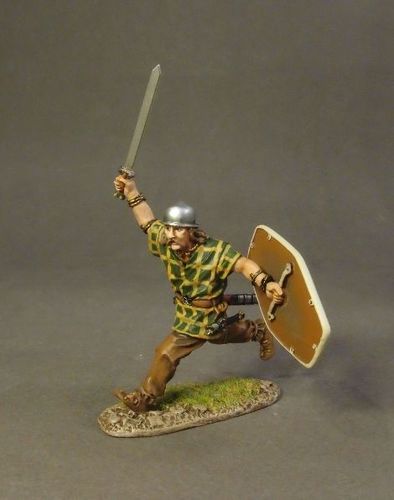 ARMIES AND ENEMIES OF ANCIENT ROME, ANCIENT GAULS, WARRIOR CHARGING. (1 pc)