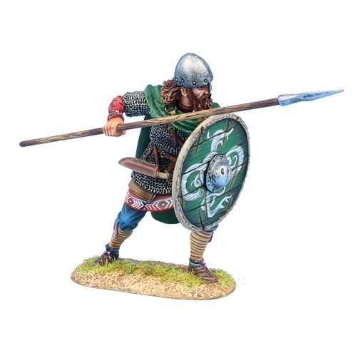 Viking Warrior Shieldwall with Spear