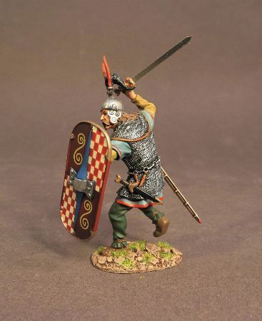 ARMIES AND ENEMIES OF ANCIENT ROME, ANCIENT GAULS, WARRIOR CHARGING. (1 pc)