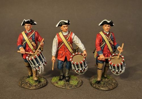 THE RAID ON ST. FRANCIS 1759, 60th (ROYAL AMERICAN), REGIMENT OF FOOT, DRUMMERS, (3pcs)