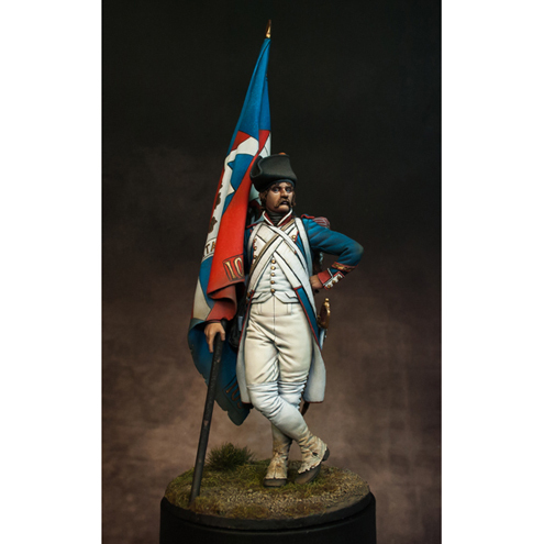 Napoleonischer Fahnenträger der französischen Revolution 1796-1805