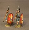 THE ROMAN ARMY OF THE LATE REPUBLIC, 2 LEGIONAIRES MARCHING (RIGHT LEG FORWARD). (2 pcs)