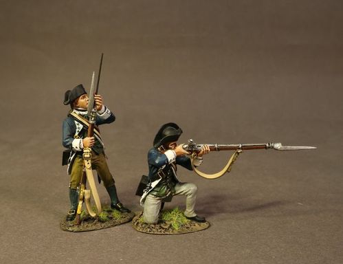 THE BATTLE OF SARATOGA 1777, CONTINENTAL ARMY, THE 2nd MASSACHUSSETTS REGIMENT,2 LINE INFANTRY (2pc)