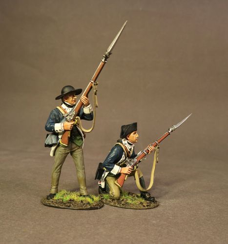 THE BATTLE OF SARATOGA 1777, CONTINENTAL ARMY, THE 2nd MASSACHUSSETTS REGIMENT, 2 LINE INFANTRY (2pc