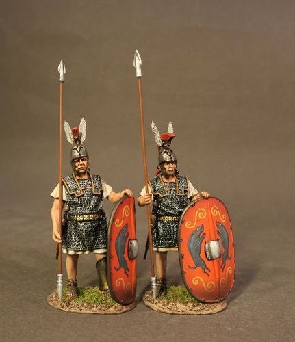 THE ROMAN ARMY OF THE MID REPUBLIC, 2 TRIARII, STANDING. (2 pcs)