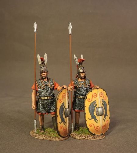 THE ROMAN ARMY OF THE MID REPUBLIC, 2 TRIARII, STANDING. (2 pcs)