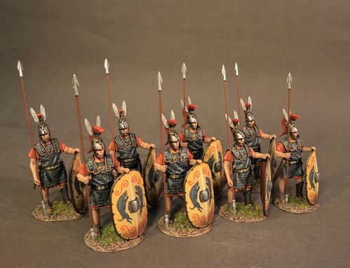 THE ROMAN ARMY OF THE MID REPUBLIC, 8 TRIARII, STANDING. (8 pcs)