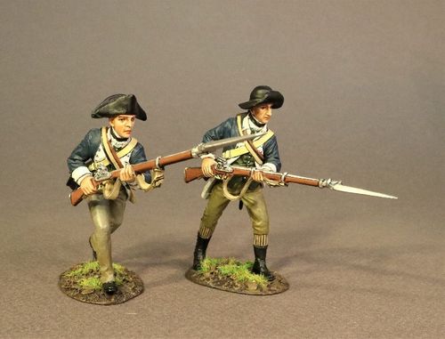 THE BATTLE OF SARATOGA 1777, CONTINENTAL ARMY, THE 2nd MASSACHUSSETTS REGIMENT, 2 INFANTRY ADVANCING