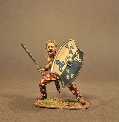 ARMIES AND ENEMIES OF ANCIENT ROME, ICENI WARRIOR, CHARGING. (1 pc)