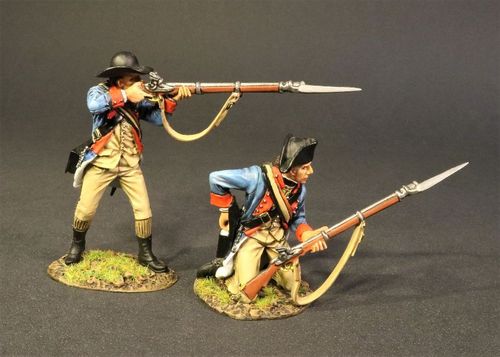 THE BATTLE OF SARATOGA 1777, CONTINENTAL ARMY, THE2nd NEW HAMPSHIRE REGIMENT, 2 LINE INFANTRY.(2pcs)