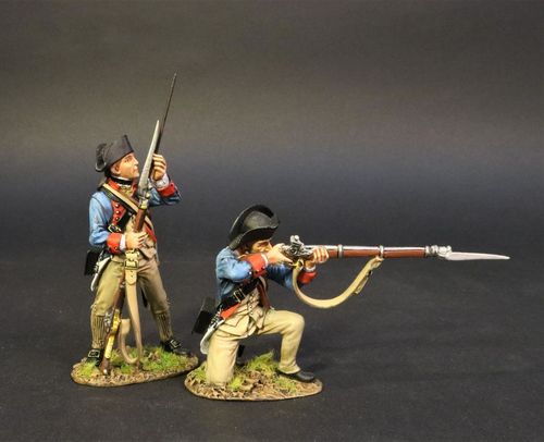 THE BATTLE OF SARATOGA 1777, CONTINENTAL ARMY, THE 2nd NEW HAMPSHIRE REGIMENT, 2 LINE INFANTRY. (2pc