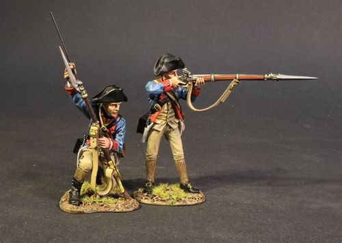 BATTLE OF SARATOGA 1777, CONTINENTAL ARMY, THE 2nd NEW HAMPSHIRE REGIMENT, 2 LINE INFANTRY. (2pc)