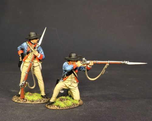 THE BATTLE OF SARATOGA 1777, CONTINENTAL ARMY, THE 2nd NEW HAMPSHIRE REGIMENT, 2 LINE INFANTRY. 2pc
