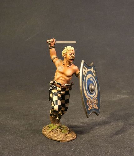 ARMIES AND ENEMIES OF ANCIENT ROME, ICENI WARRIOR, CHARGING. (1pc)