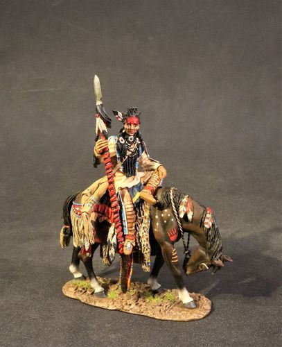THE FUR TRADE, THE CROW, CROW WARRIOR SITTING ON HORSE. (2 pcs)