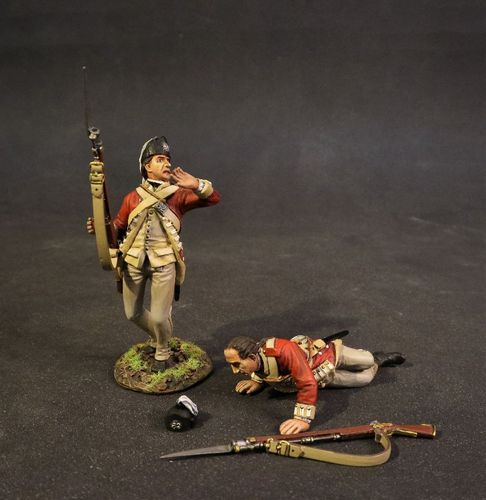 THE ANGLO ALLIED ARMY, THE 62nd REGIMENT OF FOOT, 2 INFANTRY WOUNDED. (4pcs)