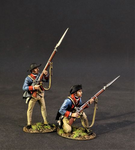 THE BATTLE OF SARATOGA 1777, CONTINENTAL ARMY, THE 2nd NEW HAMPSHIRE REGIMENT, 2 LINE INFANTRY.(2pc)