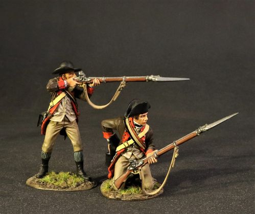 CONTINENTAL ARMY, THE 12th MASSACHUSETTS REGIMENT, 2 LINE INFANTRY. (2pcs)