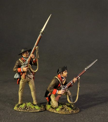 CONTINENTAL ARMY, THE 12th MASSACHUSETTS REGIMENT, 2 LINE INFANTRY. (2pcs)