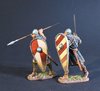 THE NORMAN ARMY, NORMAN SWORDSMAN AND SPEARMAN. (3pcs)
