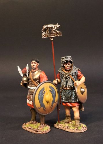 THE ROMAN ARMY OF THE LATE REPUBLIC, CENTURION AND SIGNIFER. (2 pcs)