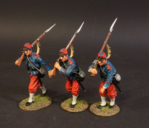 THE 14th REGIMENT, NEW YORK STATE MILITIA 1861-1864 3 LINE INFANTRY MARCHING. (3 pcs)