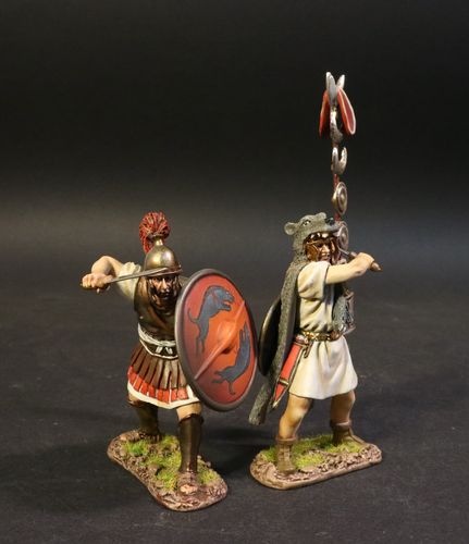 THE ROMAN ARMY OF THE MID REPUBLIC, CENTURION AND SIGNIFER. (2 pcs)