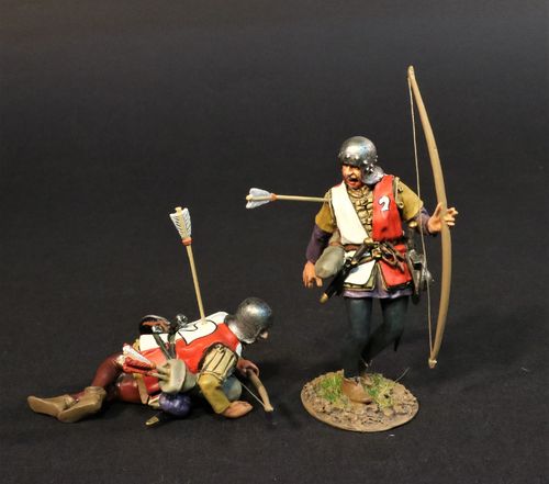 THE RETINUE OF SIR THOMAS HOWARD OF ASHWELLTHORPE, EARL OF SURREY, WOUNDED ARCHERS. (2 pcs)