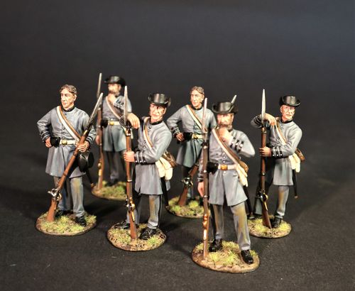THE 5th VIRGINIA INFANTRY REGIMENT, Co.A, MARION RIFLES, WINCHESTER, INFANTRY STANDING. (6 pcs)