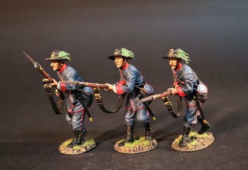 THE 39th NEW YORK VOLUNTEER INFANTRY REGIMENT INFANTRY ADVANCING. (3 pc)