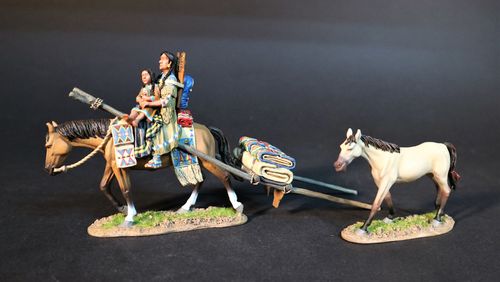 THE FUR TRADE, THE CROW, CROW FAMILY TRAVOIS. (4 pcs)