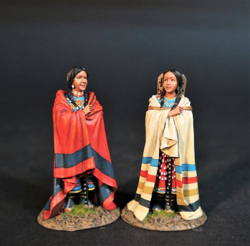 THE FUR TRADE, THE ROCKY MOUNTAIN RENDEZVOUS, 2 SQUAWS. (2 pcs)