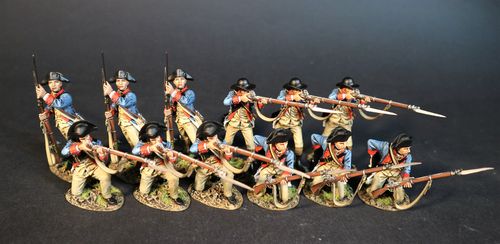 THE BATTLE OF SARATOGA 1777, CONTINENTAL ARMY, THE 2nd NEW HAMPSHIRE REGIMENT, 12 INFANTRY. (12pcs)