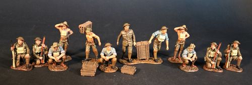 THE GREAT WAR, 1914-1918, BATTLE OF AMIENS, 6th August 1918, 12 ALLIED TROOPS. (17pcs)