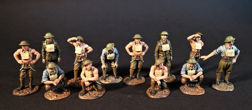 BATTLE OF AMIENS, 6th August 1918, 12 ALLIED TROOPS. (12pcs)