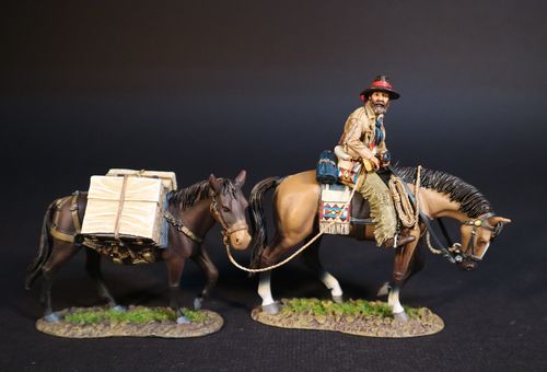 THE MOUNTAIN MEN, TEAMSTER WITH CASH MULE. (3 pcs)
