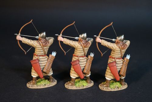 THE MONGOL INVASIONS OF JAPAN 1274 AND 1281, KOREAN AUXILLARY ARCHERS. (3 pcs)