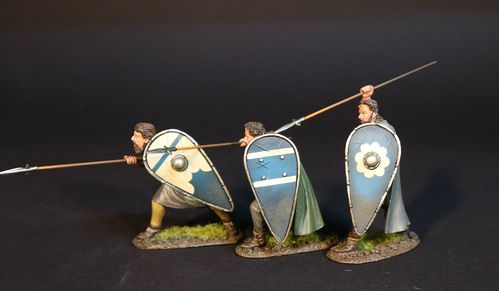 THE NORMAN ARMY, EUROPEAN ALLIED INFANTRY, FRENCH SPEARMEN. (6 pcs)